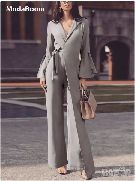 -18 лв.🏷️Стилен дамски гащеризон в сив цвят, снимка 1