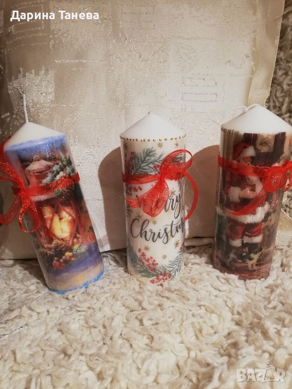 Коледни свещи, снимка 1
