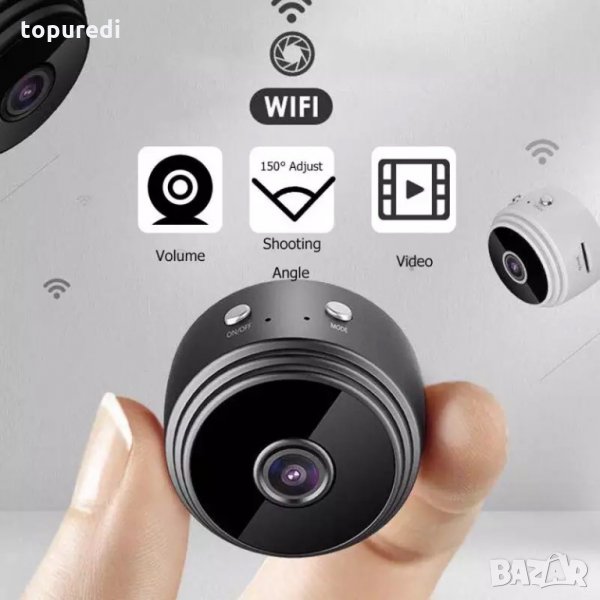 Мини Камера с WiFi Full HD 1080p Шпионска Камера, снимка 1