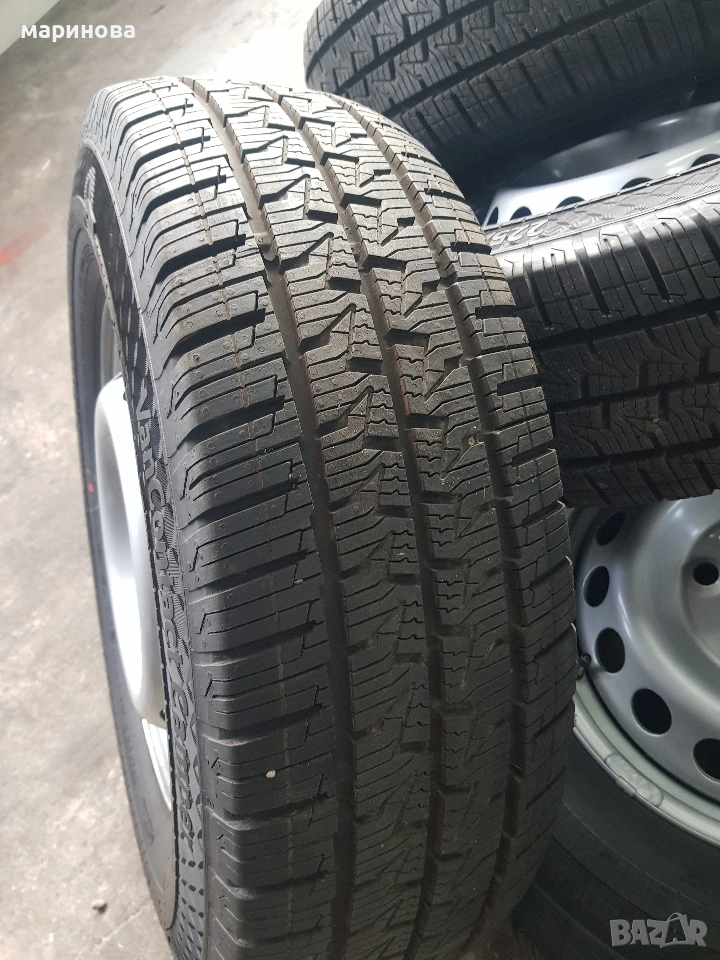 4 бр ЧИСТО НОВИ ГУМИ Всезонни Continental Vancontact Camper 225 75 16 CP Специално за Кемпери , снимка 1