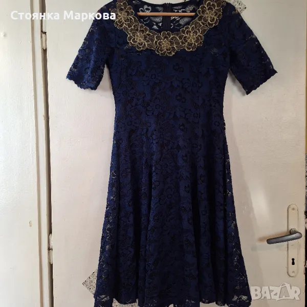 Синя рокля-дантела, снимка 1