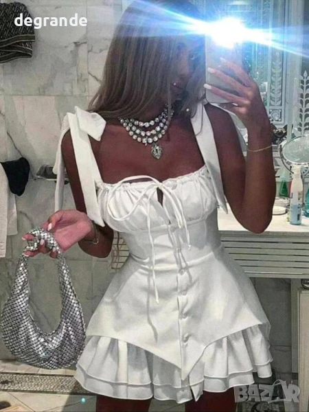 Секси бяла лятна рокля , снимка 1