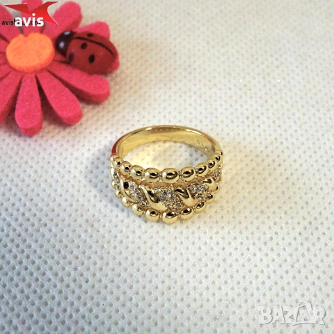 Пръстен с 14К златно покритие 224899