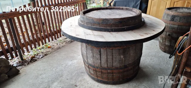 Маса от буре, снимка 2 - Градински мебели, декорация  - 48462909