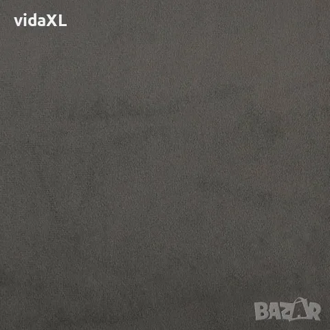 vidaXL Рамка за легло без матрак, тъмносив, 120x190 см, кадифе, снимка 8 - Спални и легла - 56147464