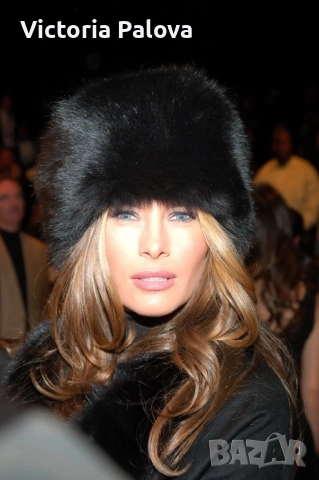 Луксозна норкова шапка PILLBOX  Италия, снимка 10 - Шапки - 52673151