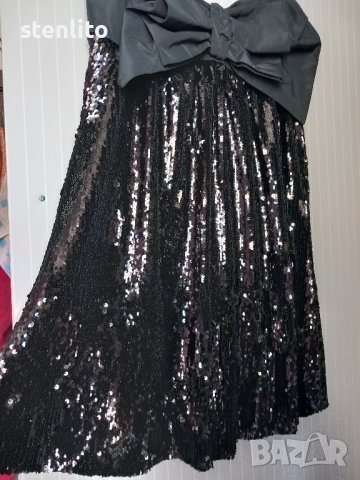 ZARA# черна с пайети# НОВА# вечерна рокля# размер XS, снимка 10 - Рокли - 42290496