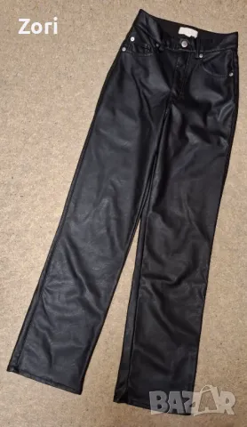 Черен кожен панталон ХХС размер 