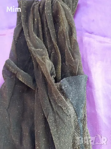 M/L Черен чорапогащник със златист брокат , снимка 5 - Бельо - 48374012