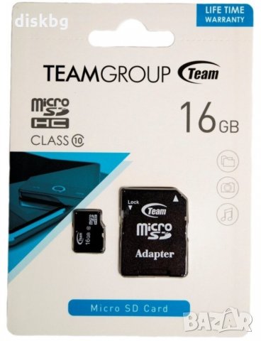 Бърза MicroSDHC 16GB TeamGroup class10 - нова карта памет, запечатана, снимка 1