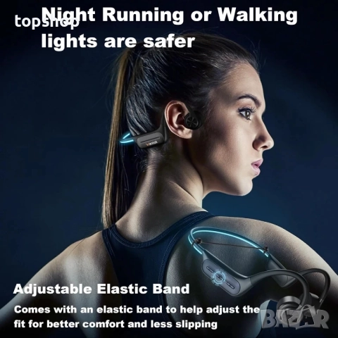 НОВИ слушалки Wantek с костна проводимост - 32GB памет за възпроизвеждане на MP3, водоустойчиви IP68, снимка 3 - Bluetooth слушалки - 51636453