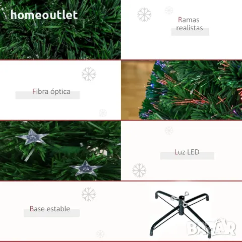 ПРОМОЦИЯ Коледна елха с вградени LED светлини и височина 150 см, 88038, снимка 6 - Декорация за дома - 48137966