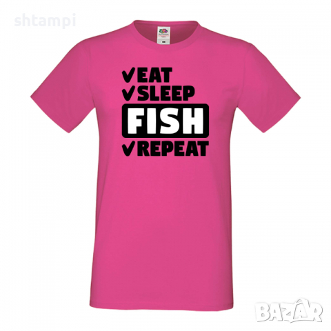 Мъжка тениска Fish 1,Eat,Sleep,Fish,Anime,Repeat,Ядене,Спане,Риба,Подарък,Повторение,Празник,, снимка 6 - Тениски - 36418956