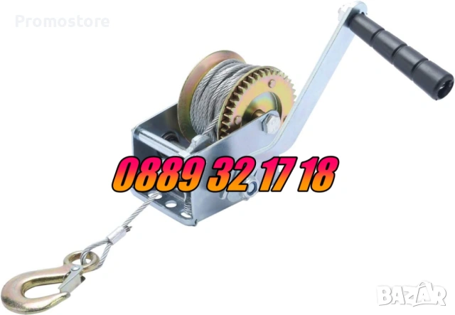 Ръчна лебедка със стоманено въже 360 кг, 800кг, 1125кг, лебедка с въже, снимка 3 - Други инструменти - 53266275