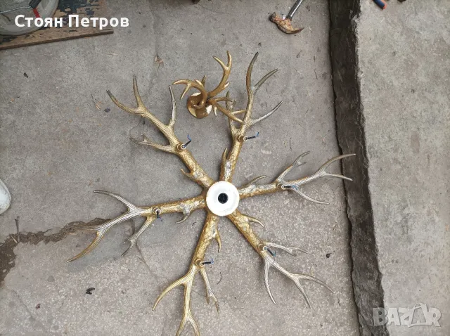 Полилей - Осветително тяло Еленски рога, снимка 5 - Полилеи - 49677392