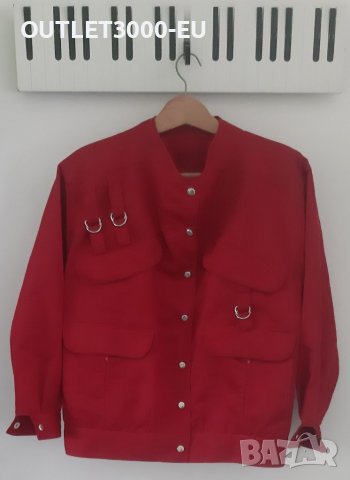 Vintage Womens Red Denim Savage Coat, снимка 1 - Якета - 37024697
