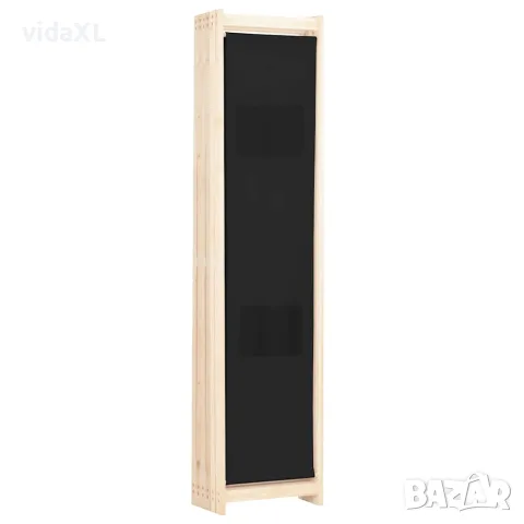 vidaXL Параван за стая, 6 панела, черен, 240х170х4 cм, текстил, снимка 3 - Паравани - 56146429