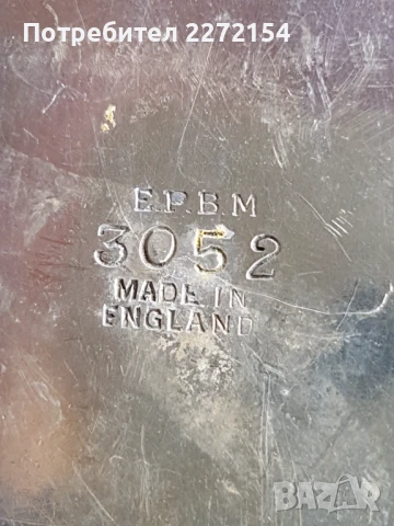 Британски посребрен чайник, снимка 3 - Антикварни и старинни предмети - 51039808