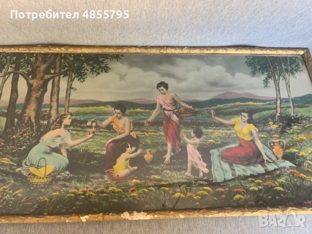картина соц период, снимка 3 - Антикварни и старинни предмети - 55742054