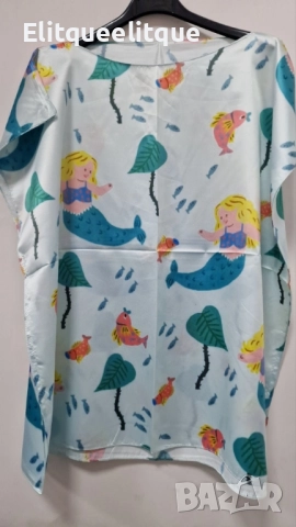 Луксозна плажна туника от 100% коприна – стил и комфорт за летните дни, снимка 6 - Туники - 52184909