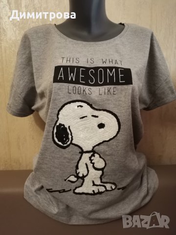 Snoopy -Ефектна блузка , снимка 1 - Тениски - 28006026