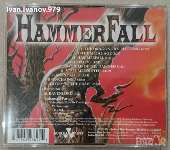 CD (HammerFall - Glory to the Brave), снимка 2 - CD дискове - 52297426