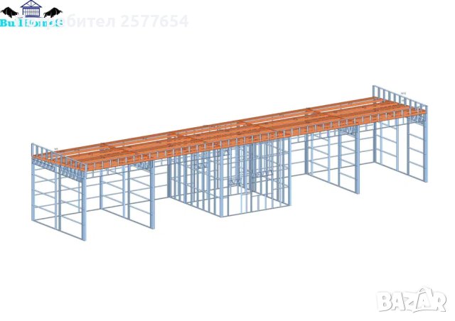 Конструкция за Автомивка - 155м²-25.85м x 6м, снимка 4 - Строителни материали - 44145046