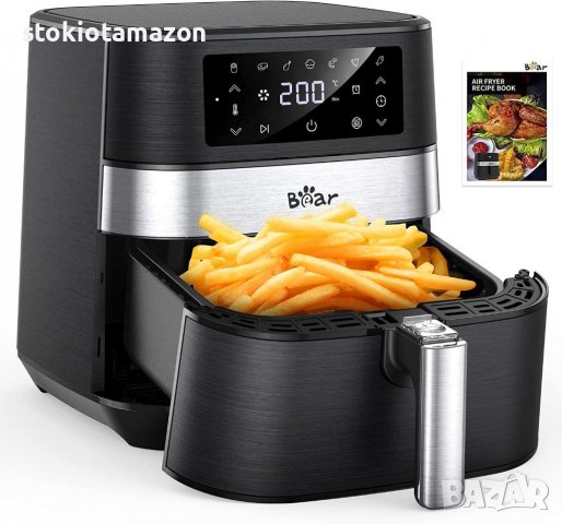 Air fryer BEAR 5,5 л с 360° бърза циркулация на горещ въздух, 1700 W