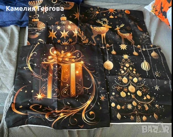 Коледни калъфки за възглавници , снимка 3 - Декорация за дома - 52372331