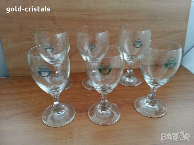 Ретро кристални чаши с лого балкан турист, снимка 2 - Антикварни и старинни предмети - 29631283