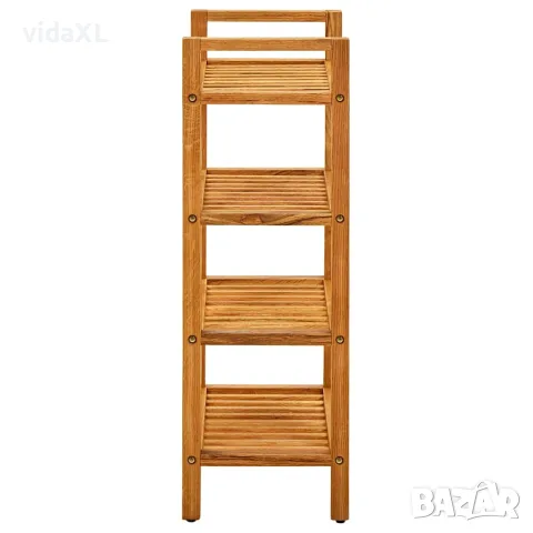 vidaXL Поставка за обувки с 4 рафта, 50x27x80 см, дъбов масив, снимка 2 - Ракли - 56146987
