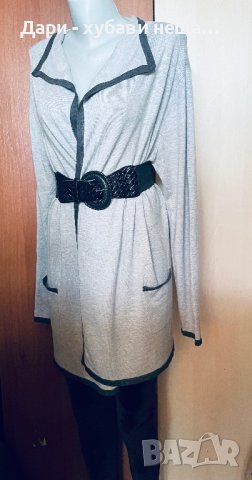 Дълга сива жилетка🍀❤️M,L❤️🍀арт.6033, снимка 2 - Жилетки - 42757175