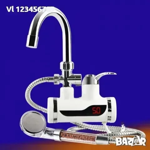 Стeнен смесител с проточен бойлер 3000 Вт и турмалнов душ