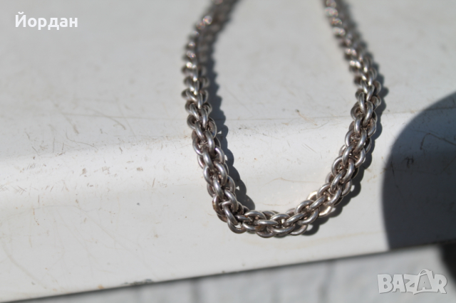 Сребърен синджир , снимка 8 - Колиета, медальони, синджири - 36453568