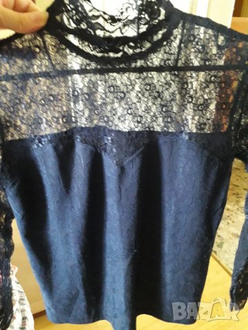 Дамско финно поло дълъг ръкав с дантели, снимка 2 - Блузи с дълъг ръкав и пуловери - 29995577