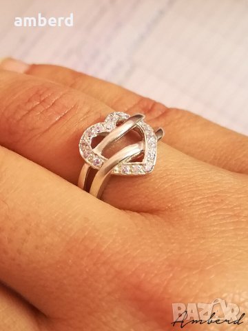 Красив сребърен пръстен - модел R003, снимка 3 - Пръстени - 35036224