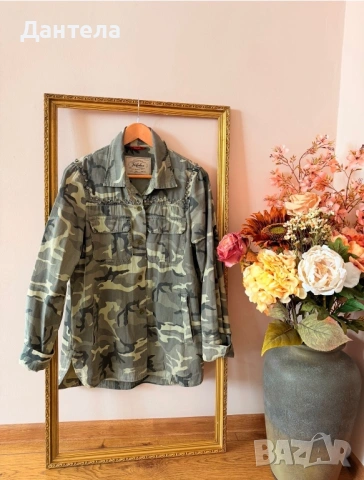 ZARA дамска камуфлажна риза с камъни, снимка 3 - Ризи - 54216727