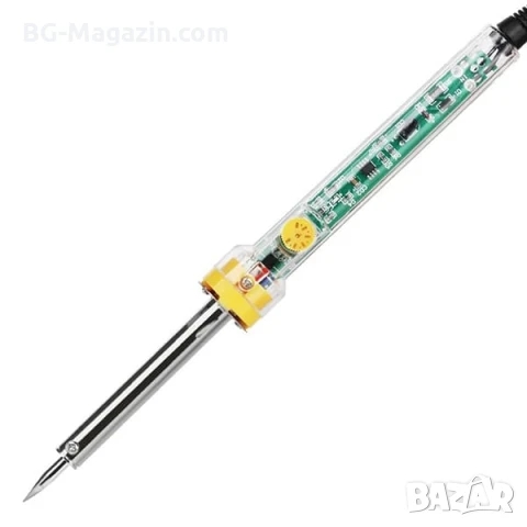 Електрически поялник с терморегулатор за запояване електроника хоби спойки ремонт платки нов модел, снимка 6 - Друга електроника - 51049977