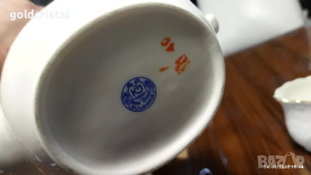 Стар български костен порцелан Бононя Ралица чайник заханица латиера , снимка 10 - Антикварни и старинни предмети - 50415624