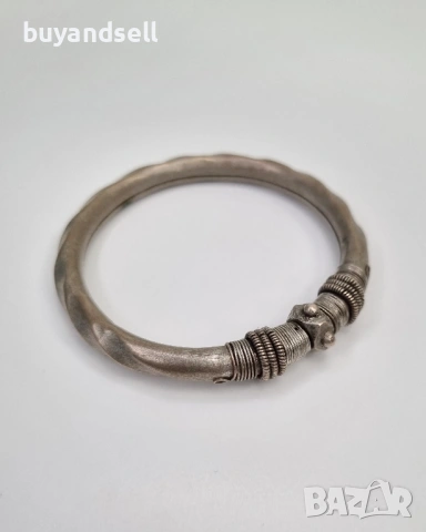 Стара викторианска сребърна гривна, снимка 5 - Антикварни и старинни предмети - 53885304