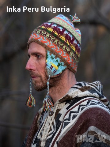 Автентична перуанска шапка модел Куско от вълна на алпака, снимка 7 - Шапки - 40190260
