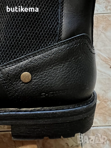 Оригинални мъжки черни боти ботуши обувки G-STAR - размер 43 като нови, снимка 6 - Мъжки боти - 52334367
