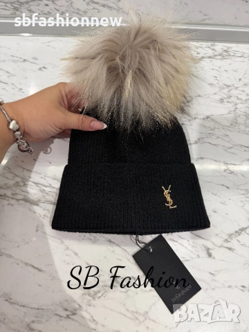 YSL шапка с много голям пух, снимка 4 - Шапки - 53217333