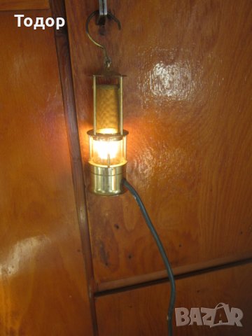 Страхотна бронзова лампа фенер , снимка 6 - Настолни лампи - 32069414