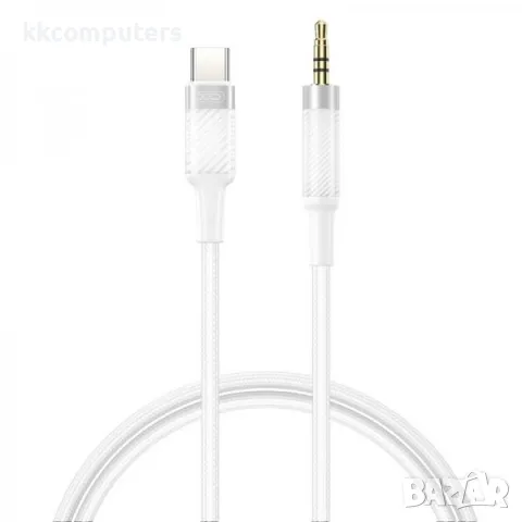 Аудио кабел XO-NB-R279B AUX 3.5мм 1m към Type-C (Бял) Баркод : 2403925