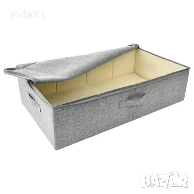 vidaXL Кутия за съхранение, текстил, 70x40x18 см, сива (SKU:332905), снимка 4 - Кутии за съхранение - 49381601