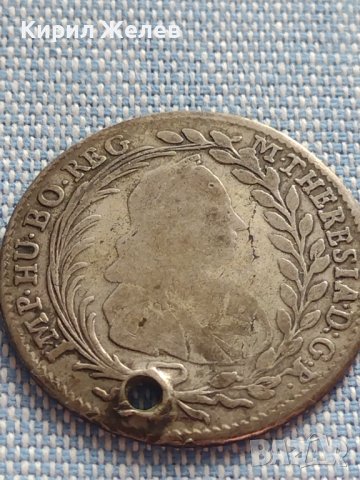 Сребърна монета 20 кройцера 1768г. Мария Терезия Виена Австрия 14942, снимка 5 - Нумизматика и бонистика - 42871693
