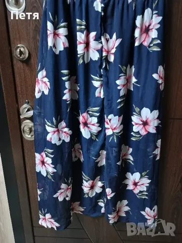 тъмно синя рокля на цветя , снимка 6 - Рокли - 48041034