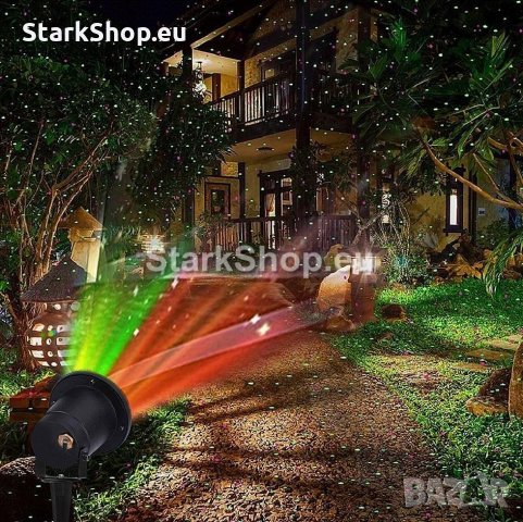 Лазерен коледен прожектор – StarShower, снимка 2 - Прожектори - 30873861