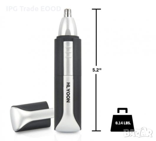 Тример HLYOON ES902, За нос, ухо, Водоустойчив, Черен сребрист, снимка 2 - Тримери - 31292593